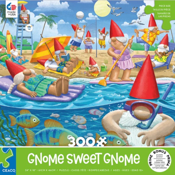 300pc Beach Day Gnome Sweet Gn