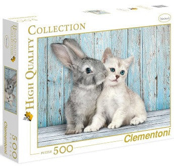 500pc Cat & Bunny Puzzle