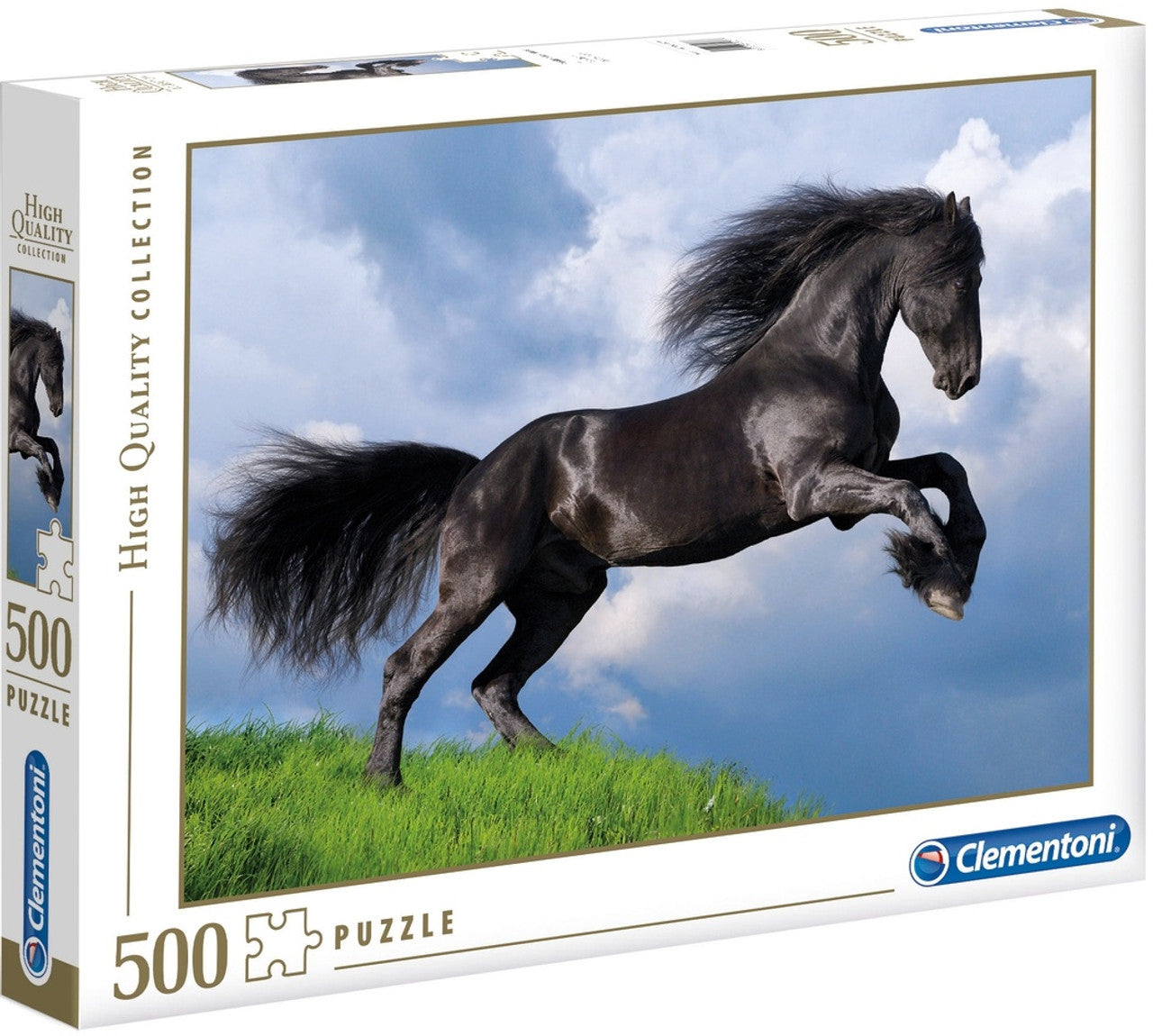 500pc Fresian Black Horse Puzz