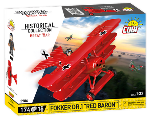 WWI Fokker Dr.1 Red Baron 174pc