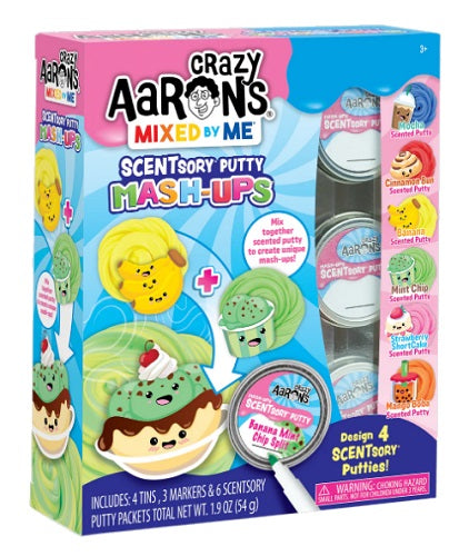 Box with slime and food inspired characters.