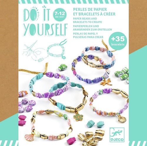 Package for paper bead bracelet kit.