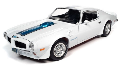 1971 Pontiac Firebird diecast model in white.