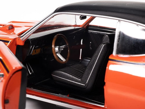 Close-up of a model car's interior.