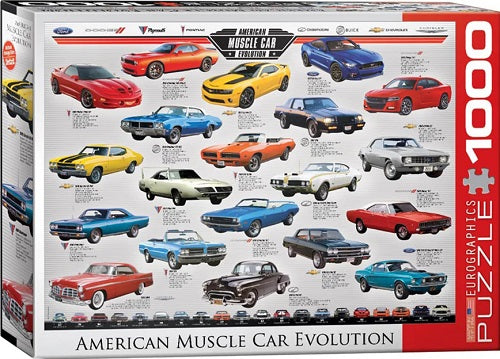 American Muscle Car Evolution 1000pc Puzzle
