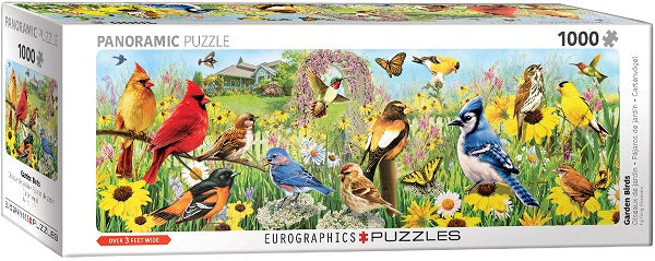 Garden Birds 1000pc Panorama Puzzle