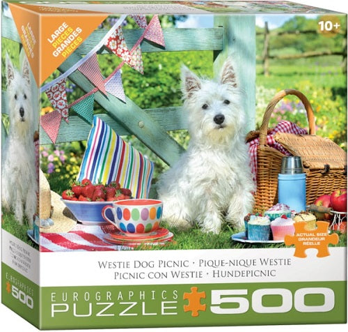 Scottie Dog Picnic 500pc Large Piece Puzzle