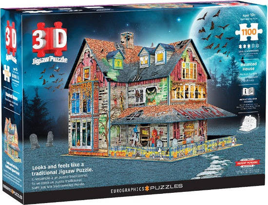 Eurographics brand puzzle box for 3D Halloween House Puzzle.