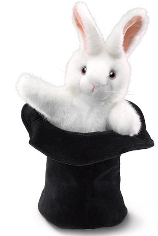 Rabbit in Hat Hand Puppet