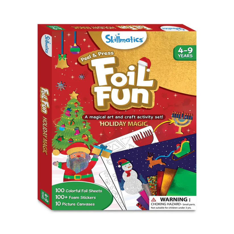 Skillmatics Foil Fun Holiday Magic craft kit packaging on a white background