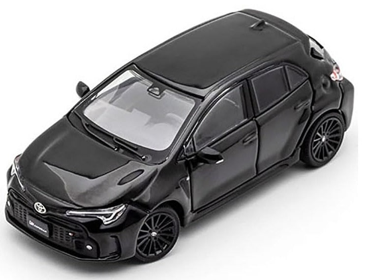 1/64 scale diecast model of a black 2022 Toyota GR Corolla.