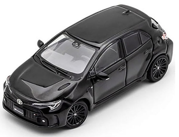 1/64 scale diecast model of a black 2022 Toyota GR Corolla.