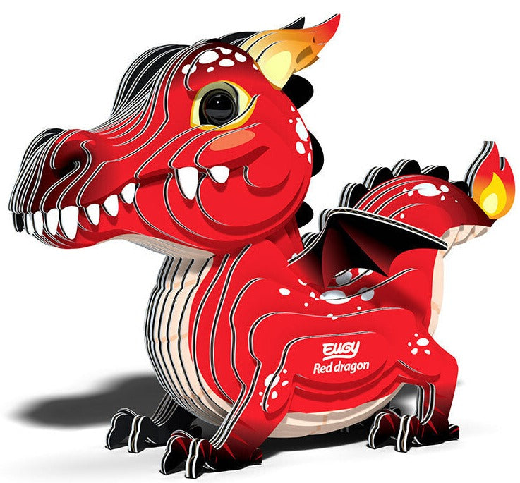 Red Dragon Eugy Cardboard Model