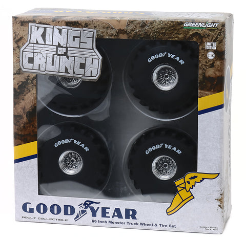 1/18 "Kings of Crunch" 66" Monster Truck Wheel and Tire Set