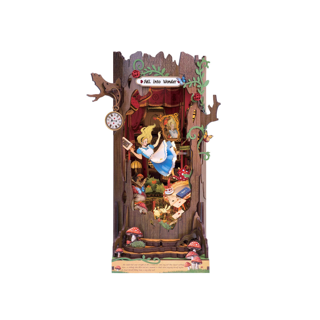 Assembled "Fall into Wonder" book nook kit.