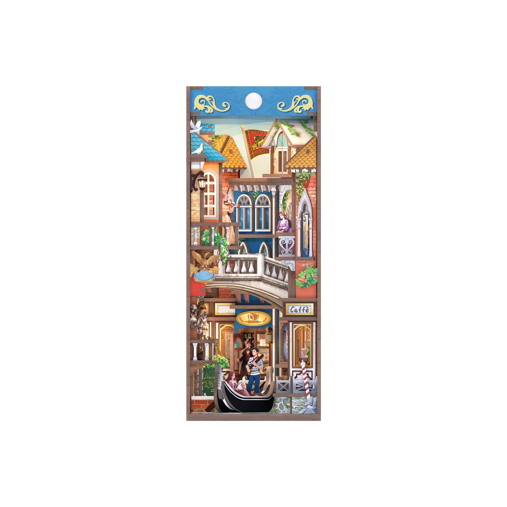 Assembled Venetian Dreams Book Nook Kit.