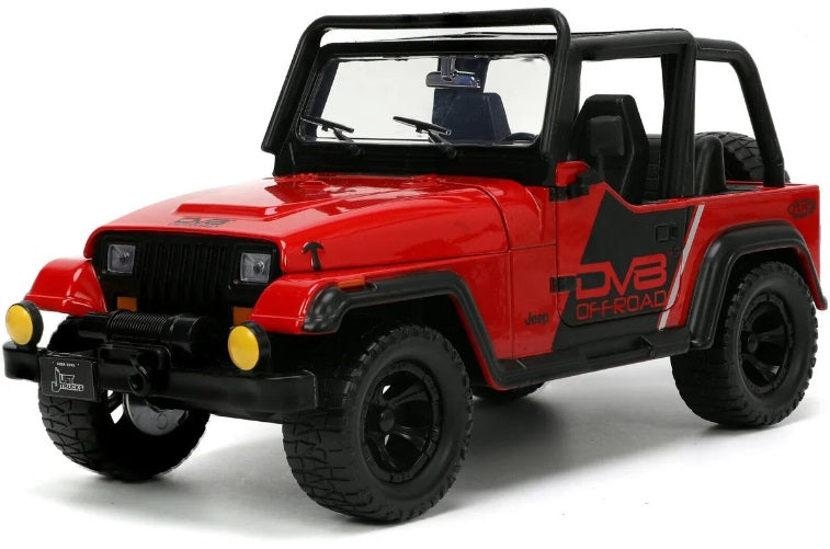 Scale Model of Jeep Wrangler with top off.