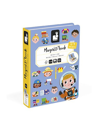 Magnetic toy with different clothes to put on the people.
