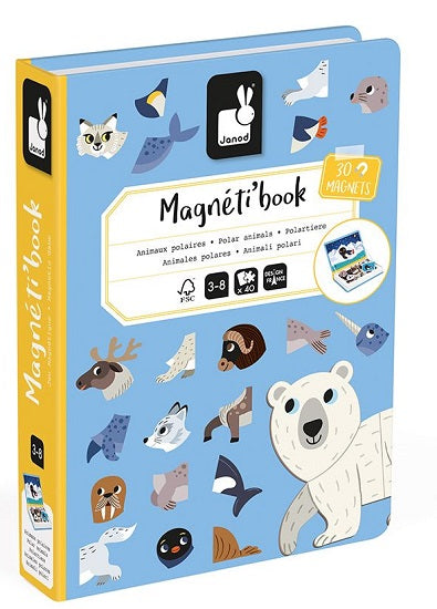 Magnet book with polar animal illustrations 
