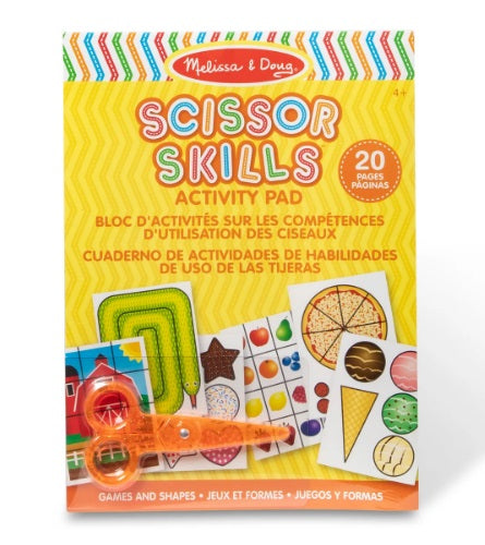 Scissor Skills Activity Book With Pair of Child-Safe Scissors (20 Pages)