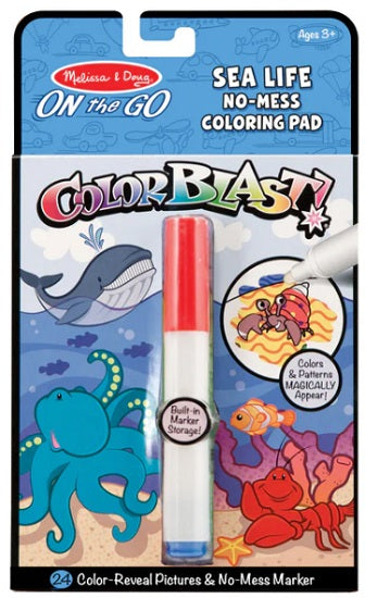 Sea life Coloring book with marker.