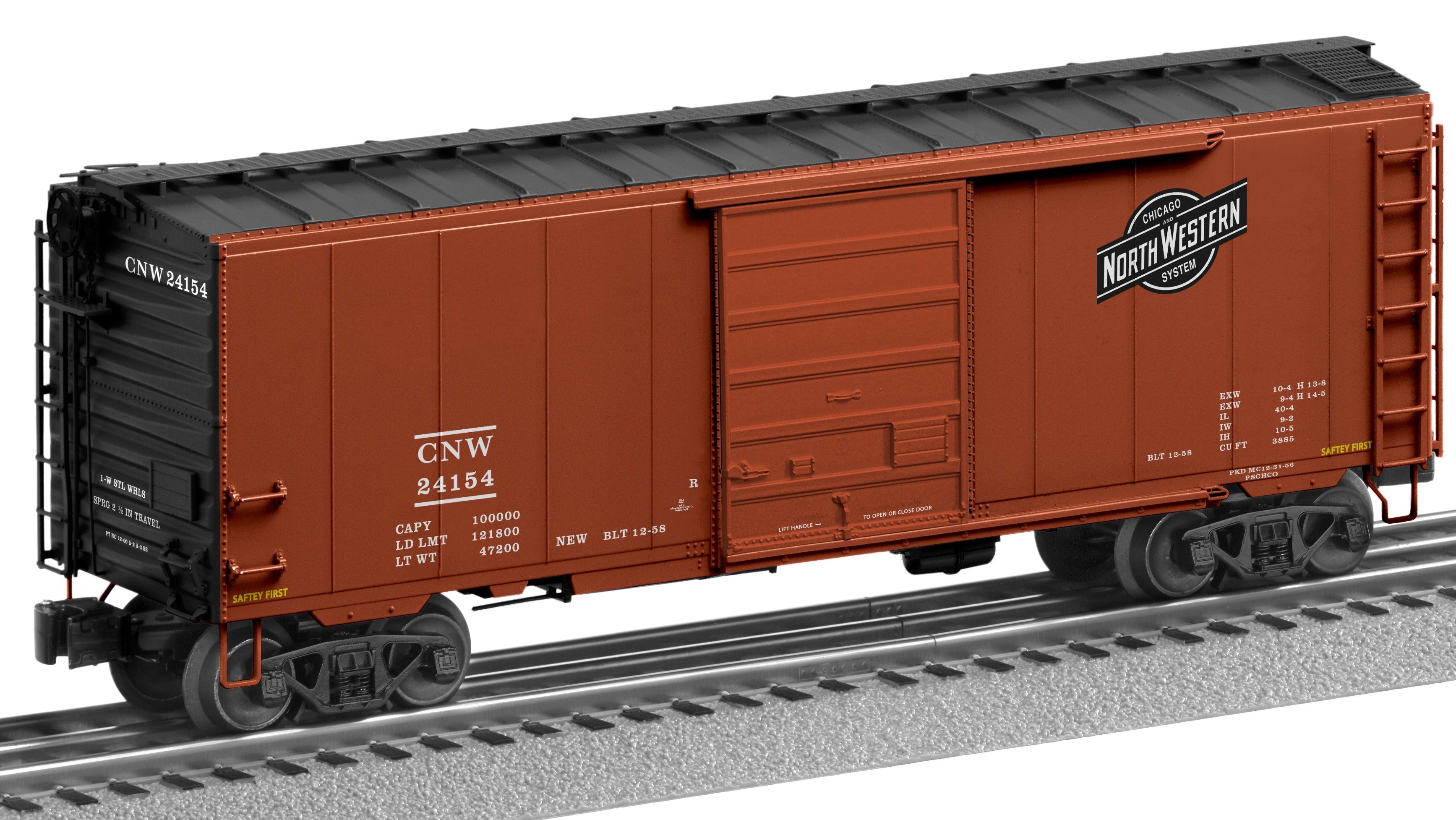 O Chicago&NW Grain Door Boxcar