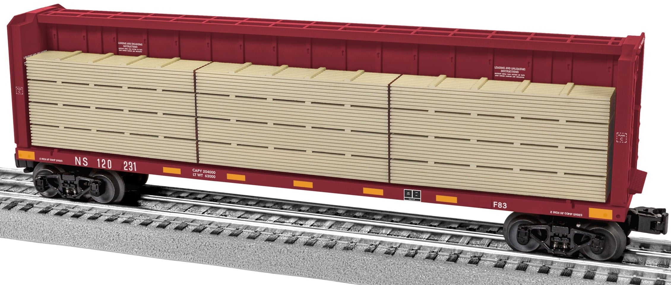 O NS Centerbeam Flatcar