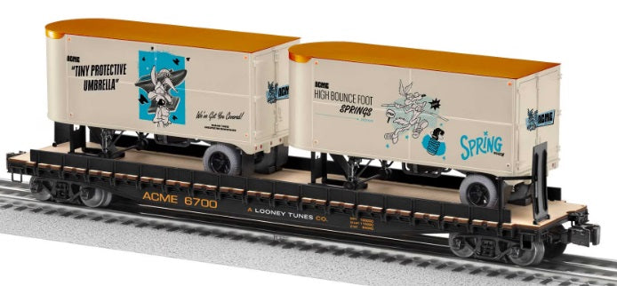 O ACME TOFC Flatcar with 2 20' Trailers