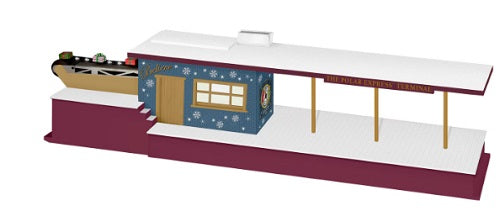 Polar Express themed freight terminal.