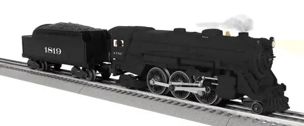 A black Lionel 2-6-2 Prairie Steam locomotive with the number 1819 on the side.