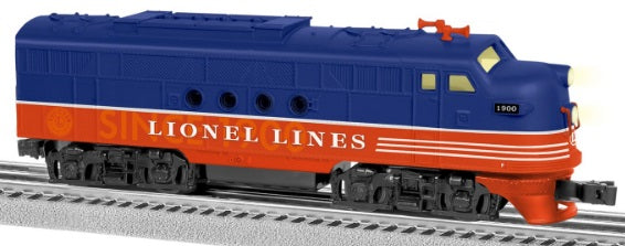 Blue and orange Lionel Lines Diesel engine