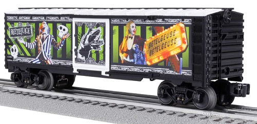 Beetlejuice themed O scale boxcar.