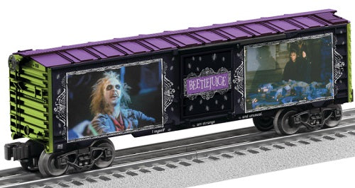 Beetlejuice themed O scale boxcar.