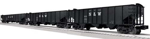 3 models of N&W 3-Bay Hoppers.