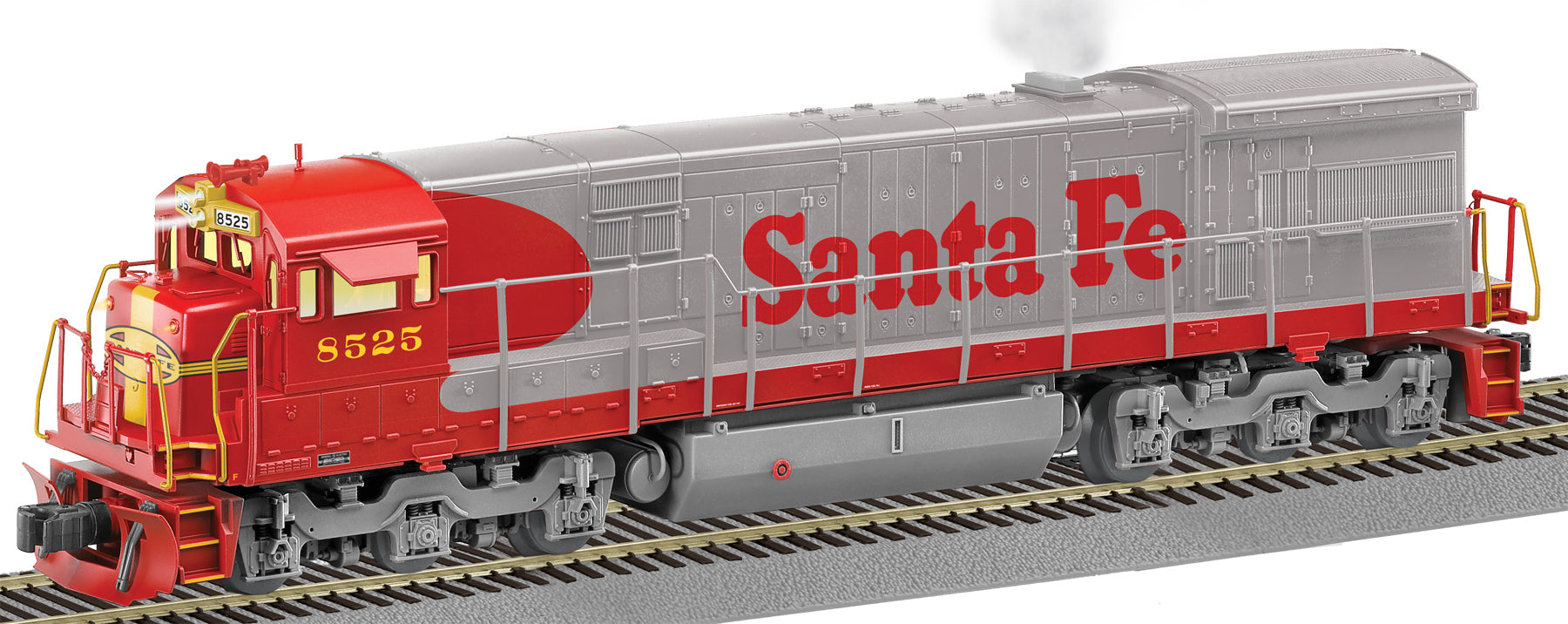 Model of U33C Santa Fe Engine road number #8525