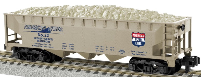 American Flyer Gravel 3-Bay Hopper