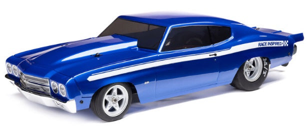 1/16 Mini 1970 Chevy Chevelle 2S 2WD RTR Brushless No Prep Drag Car (Battery & Charger Included),  Blue