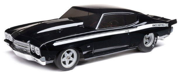 1/16 Mini 1970 Chevy Chevelle 2S 2WD RTR Brushless No Prep Drag Car (Battery & Charger Included), Black