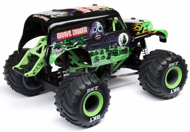 1/18 Mini LMT Grave Digger 2S 4X4 RTR Brushed Monster Truck (Battery & Charger Included), Green