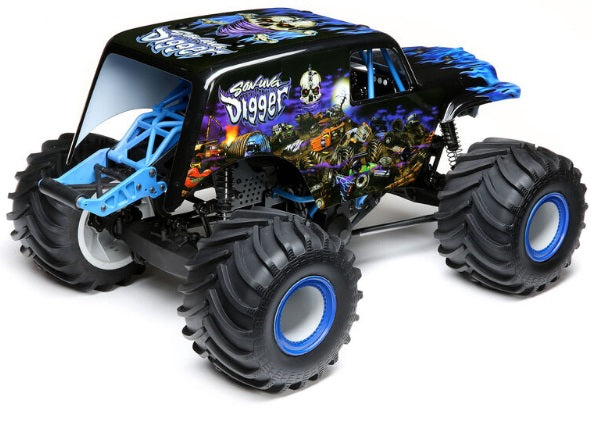1/18 Mini LMT Son Uva Digger 2S 4X4 RTR Brushed Monster Truck (Battery & Charger Included), Blue