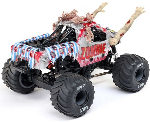 1/18 Mini LMT Zombie 2S 4X4 RTR Brushed Monster Truck (Battery & Charger Included), Red