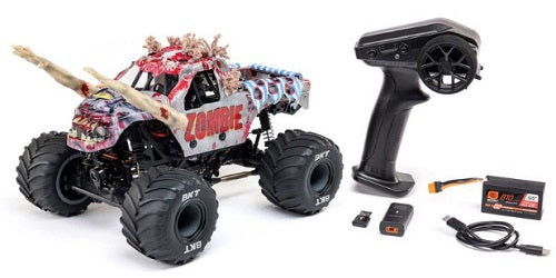 1/18 Mini LMT Zombie 2S 4X4 RTR Brushed Monster Truck (Battery & Charger Included), Red