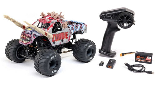 1/18 Mini LMT Zombie 2S 4X4 RTR Brushed Monster Truck (Battery & Charger Included), Red