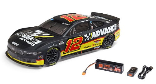 1/12 NASCAR RC Race Car Ryan Blaney No. 12 Advance Auto 2025 Ford Mustang 2S AWD RTR Brushed On-Road (Battery & Charger Included)