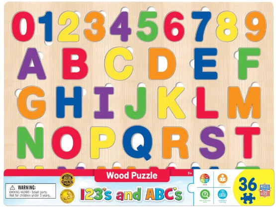 ABC 123 Wood 36pc Puzzle
