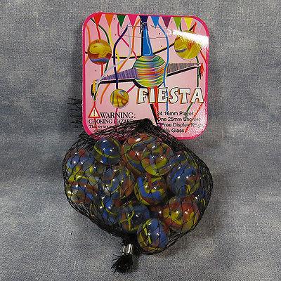 Mega Marbles Fiesta Marbles (24 Player Marbles + 1 Shooter Marble