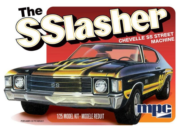Illustrated box art showing Chevelle SS on red and white background.