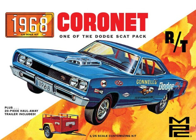 1/25 1968 Dodge Coronet Hardtop with Trailer NEW TOOLING
