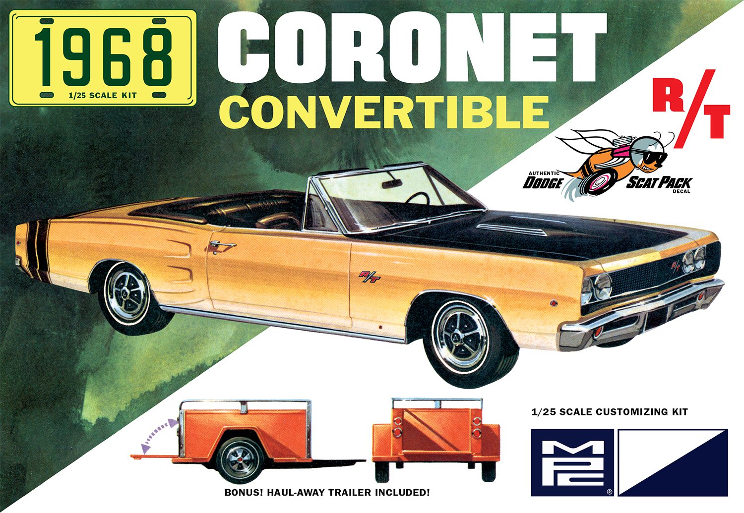 1/25 1968 Dodge Coronet Convertible with Trailer