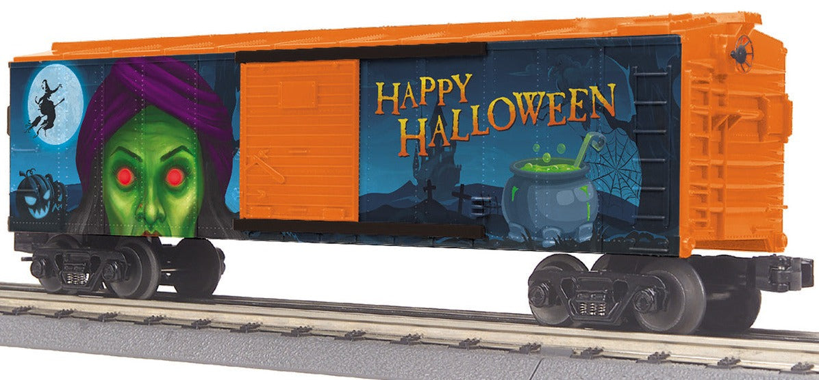 Halloween themed freight car for model railroad.